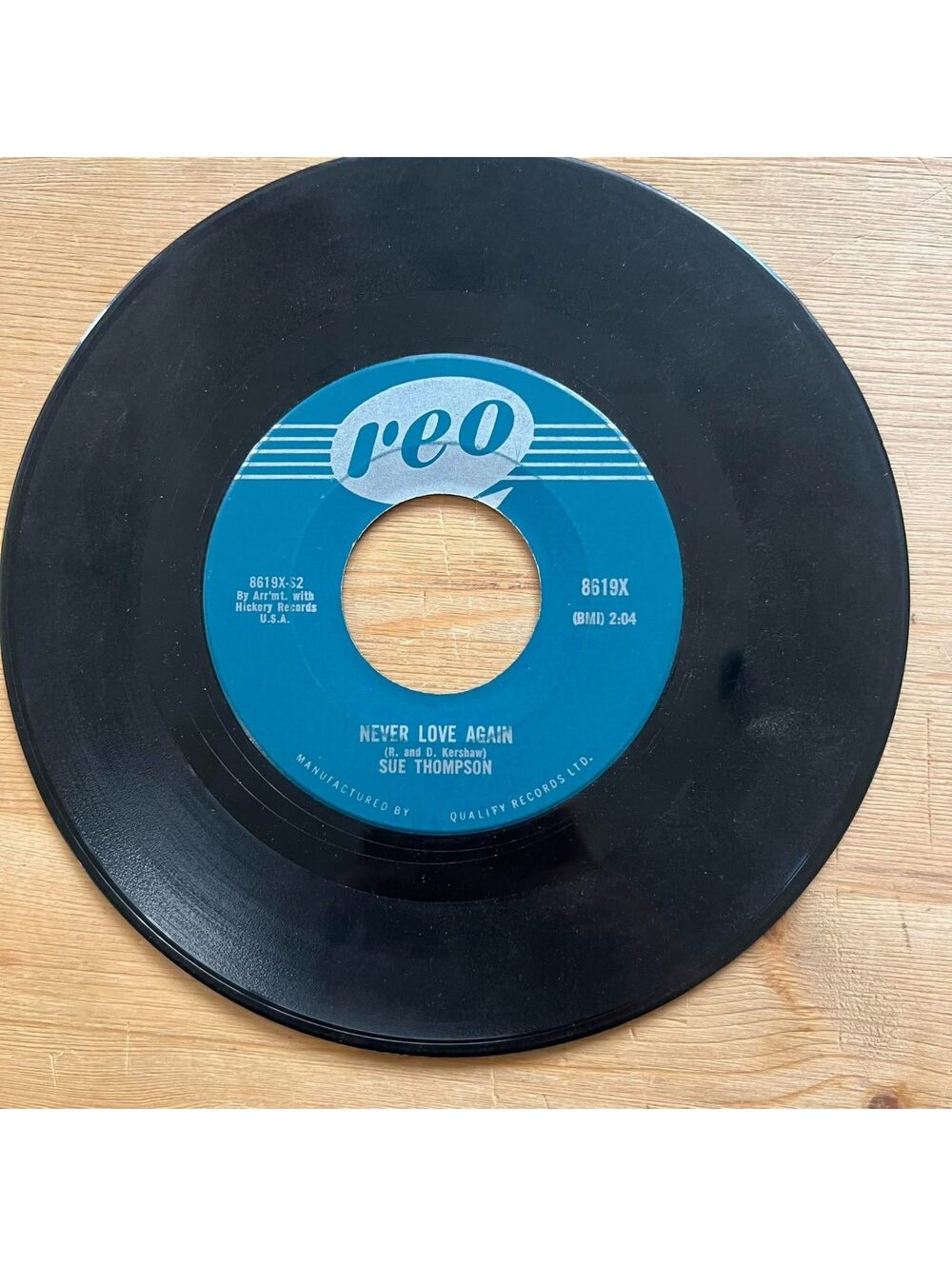 Sue Thompson - Never Love Again/Norman 45rpm VG+ R19